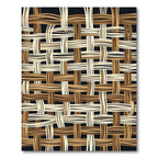 Woven Earth Tone Lattice Rug