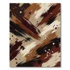 Earthy Tones Brushstroke Splatter Rug