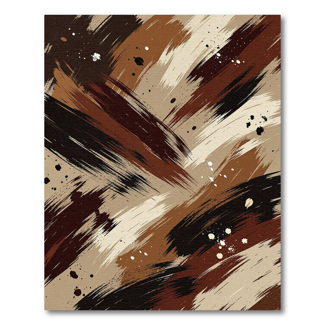 Earthy Tones Brushstroke Splatter Rug