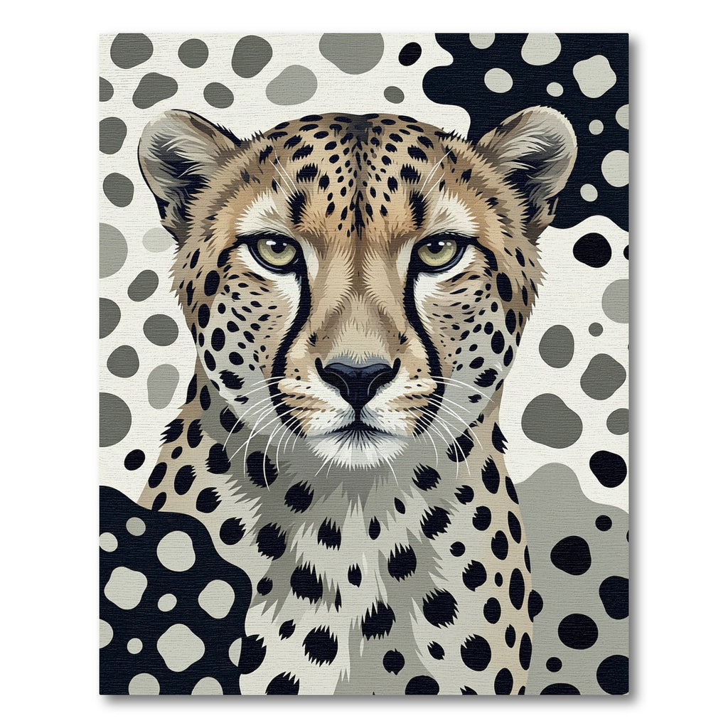Monochromatic Cheetah Spots Abstract Rug