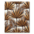 Lush Copper Tropical Palm Leaf Rug