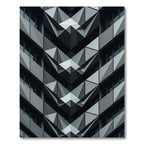 Monochrome Geometric Facade V Shape Rug