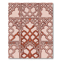 Rose Quatrefoil Hearts Lattice Rug