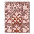 Rose Quatrefoil Hearts Lattice Rug