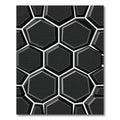 Monochrome Geometric Hexagon Relief Rug