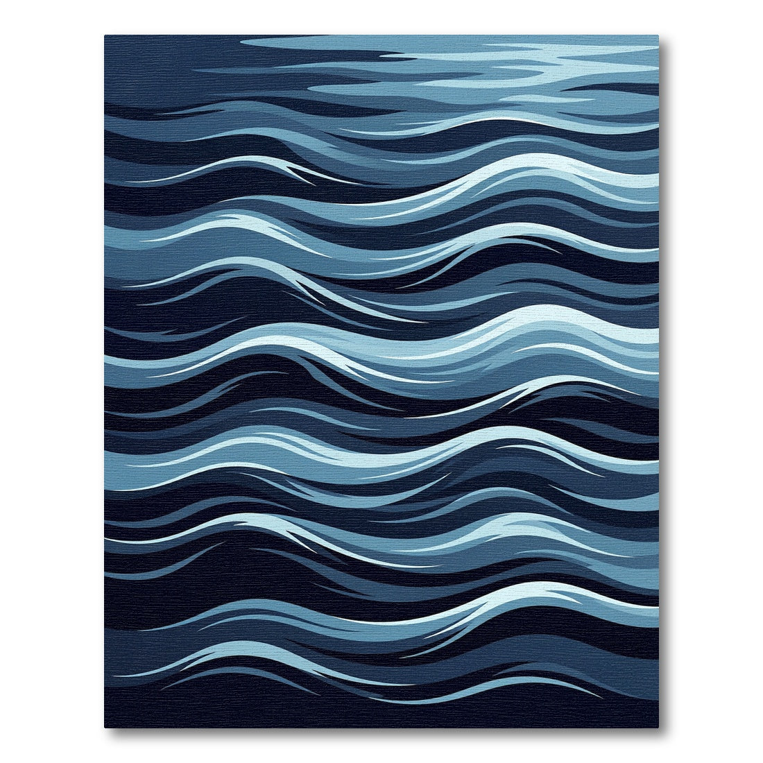 Oceanic Swirls Flowing Indigo Rug