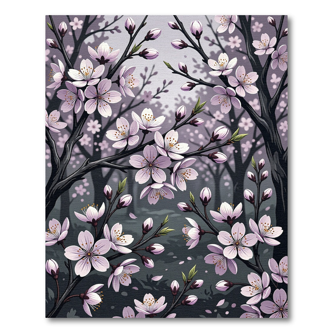 Whimsical Cherry Blossom Garden Rug
