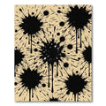 Bold Black Ink Splatter Abstract Art Rug