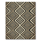 Art Deco Golden Geometric Diamond Rug