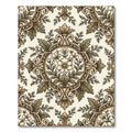Antique Beige Floral Damask Medallion Rug