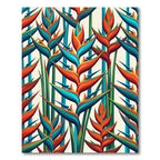 Vibrant Tropical Heliconia Botanical Art Rug