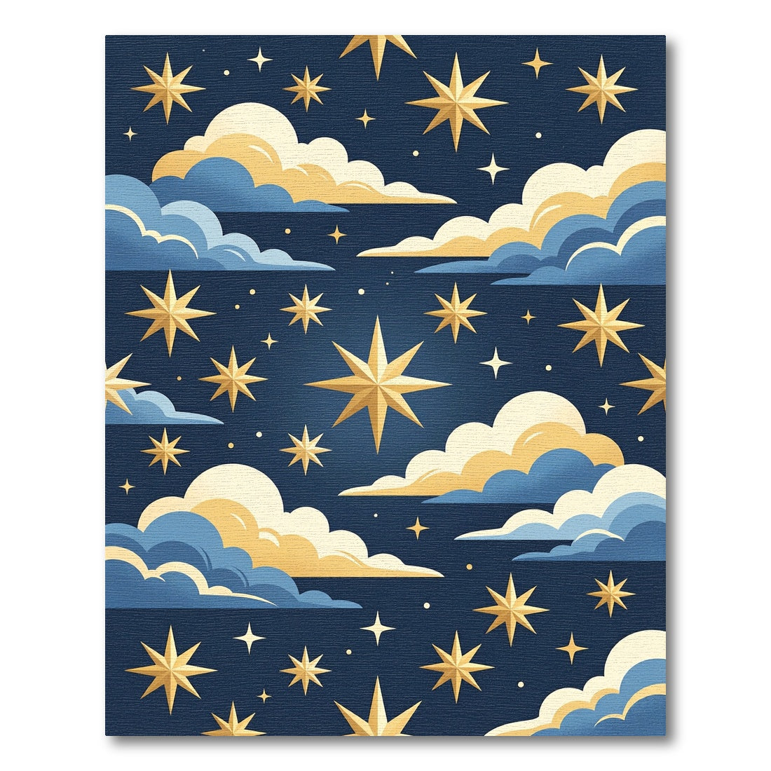 Golden Starry Night Sky Rug