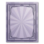 Art Deco Lilac Sunburst Frame Rug