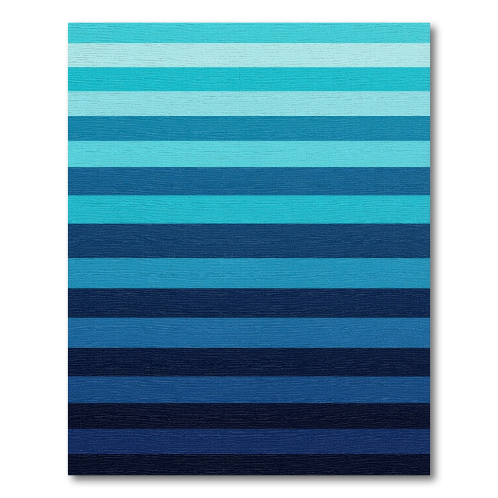 Minimalist Ombre Blue Striped Rug