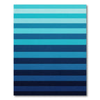 Minimalist Ombre Blue Striped Rug