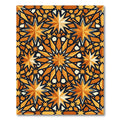 Orange Geometric Star Burst Rug