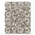 Metallic Silver Swirl Scroll Rug
