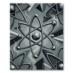 Monochromatic Atom Geometric Abstract Rug