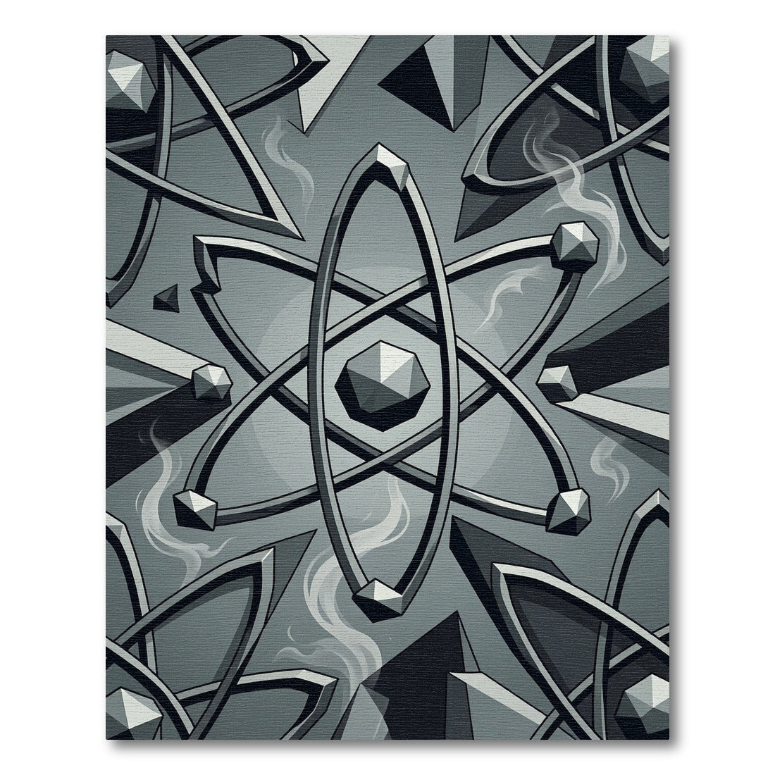 Monochromatic Atom Geometric Abstract Rug