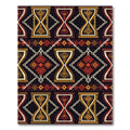 Tribal Hourglass Chain Geometric Earthy Rug