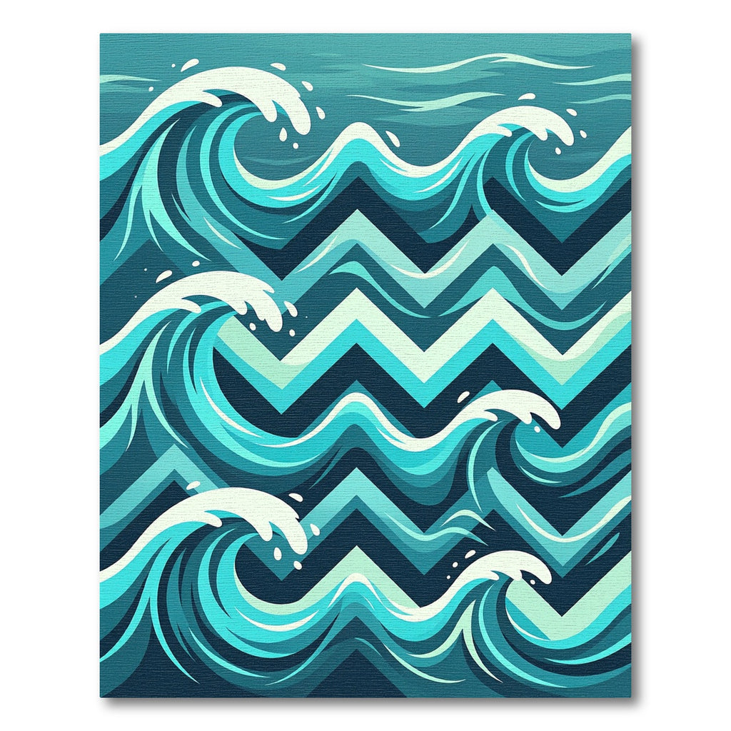 Geometric Coastal Ocean Wave Rug