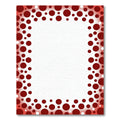 Bold Crimson Polka Dot Border Rug