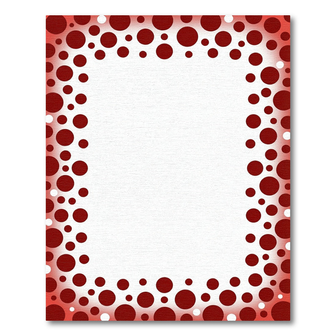 Bold Crimson Polka Dot Border Rug