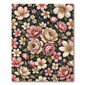 Romantic Pastel Floral Botanical Arrangement Rug
