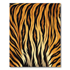 Golden Black Savage Fur Ripples Rug