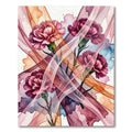 Crimson Carnations Watercolor Swirl Rug