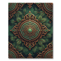 Embossed Bronze Pine Branch Medallion Rug
