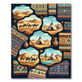 Vibrant Geometric Earth Tone Nomad Rug