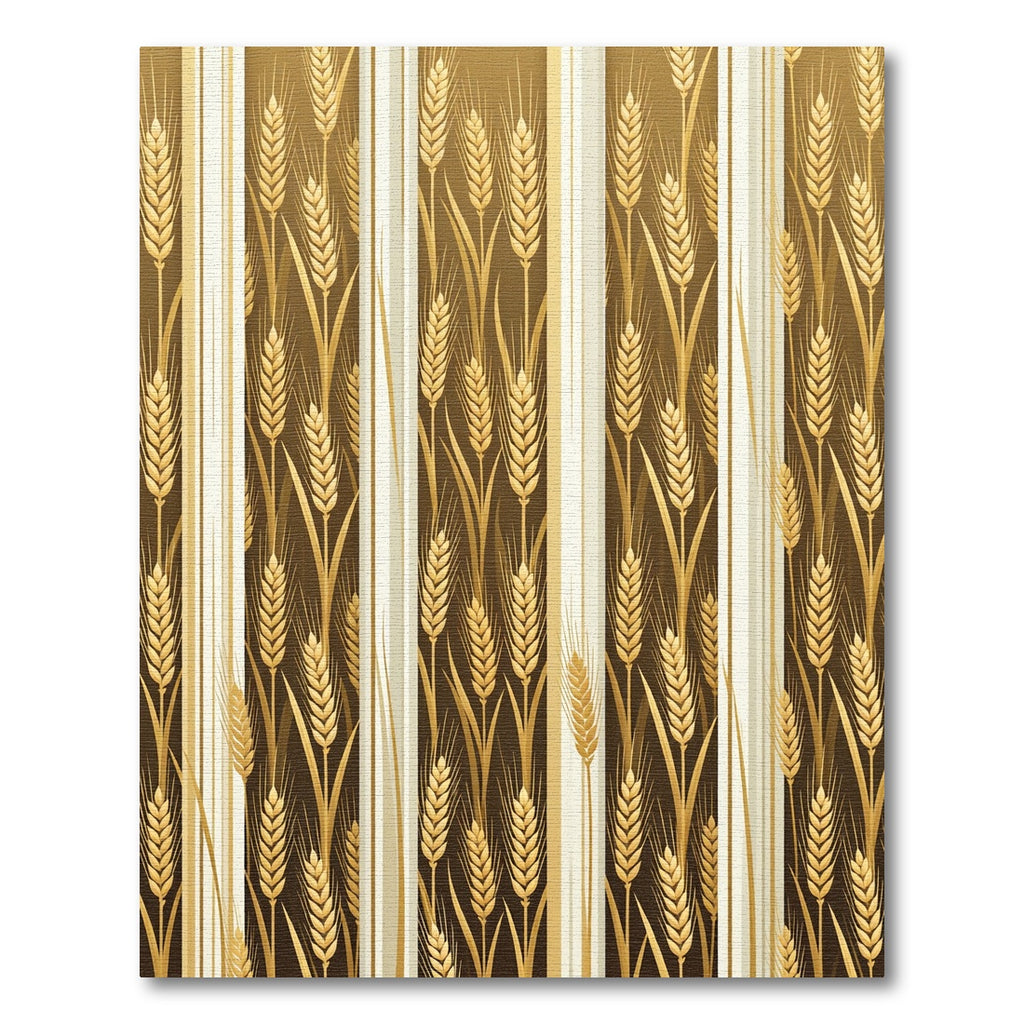 Golden Wheat Harvest Striped Rug