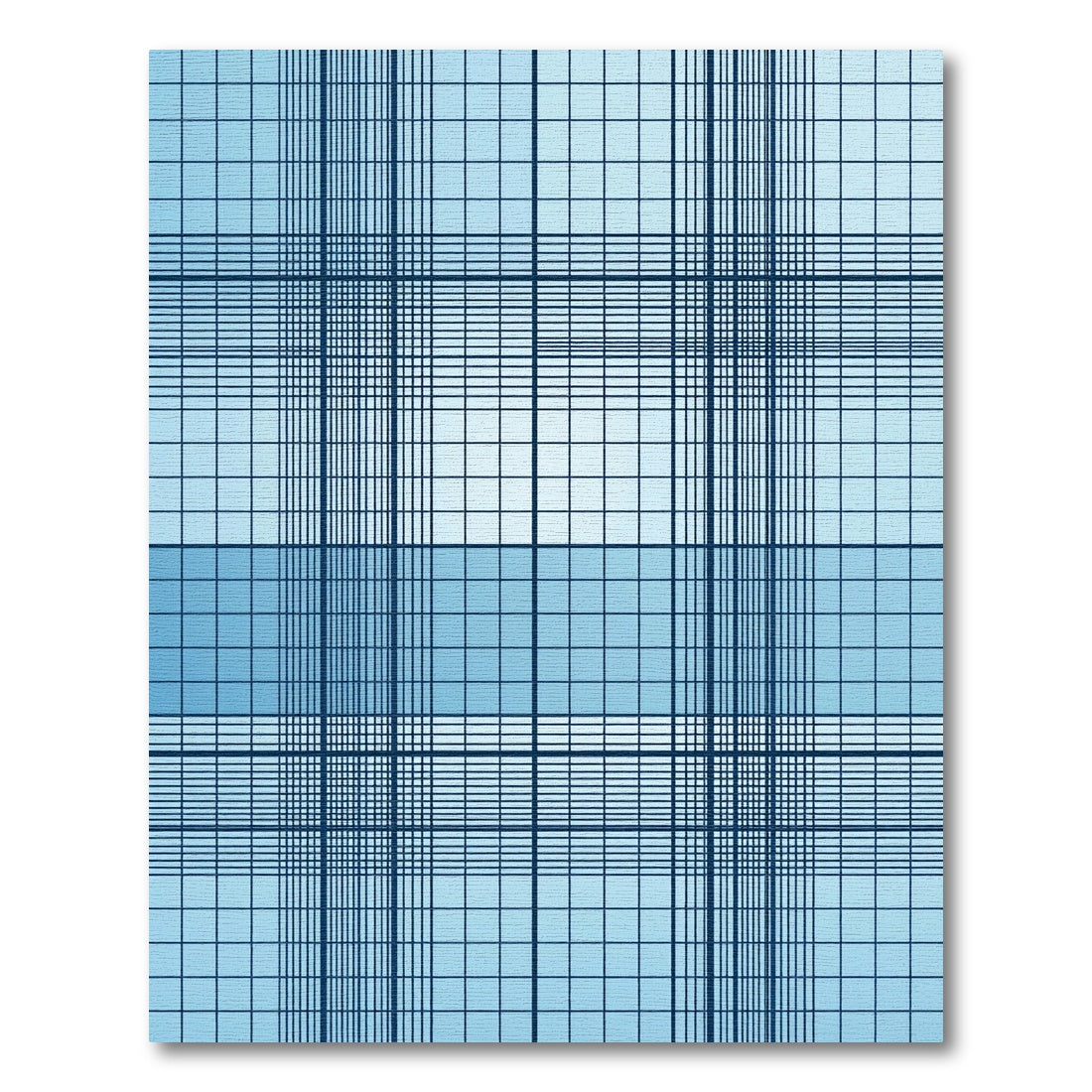 Modern Light Blue Grid Plaid Rug