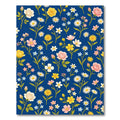 Whimsical Yellow Pink Daisy Rose Garden Rug