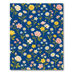 Whimsical Yellow Pink Daisy Rose Garden Rug