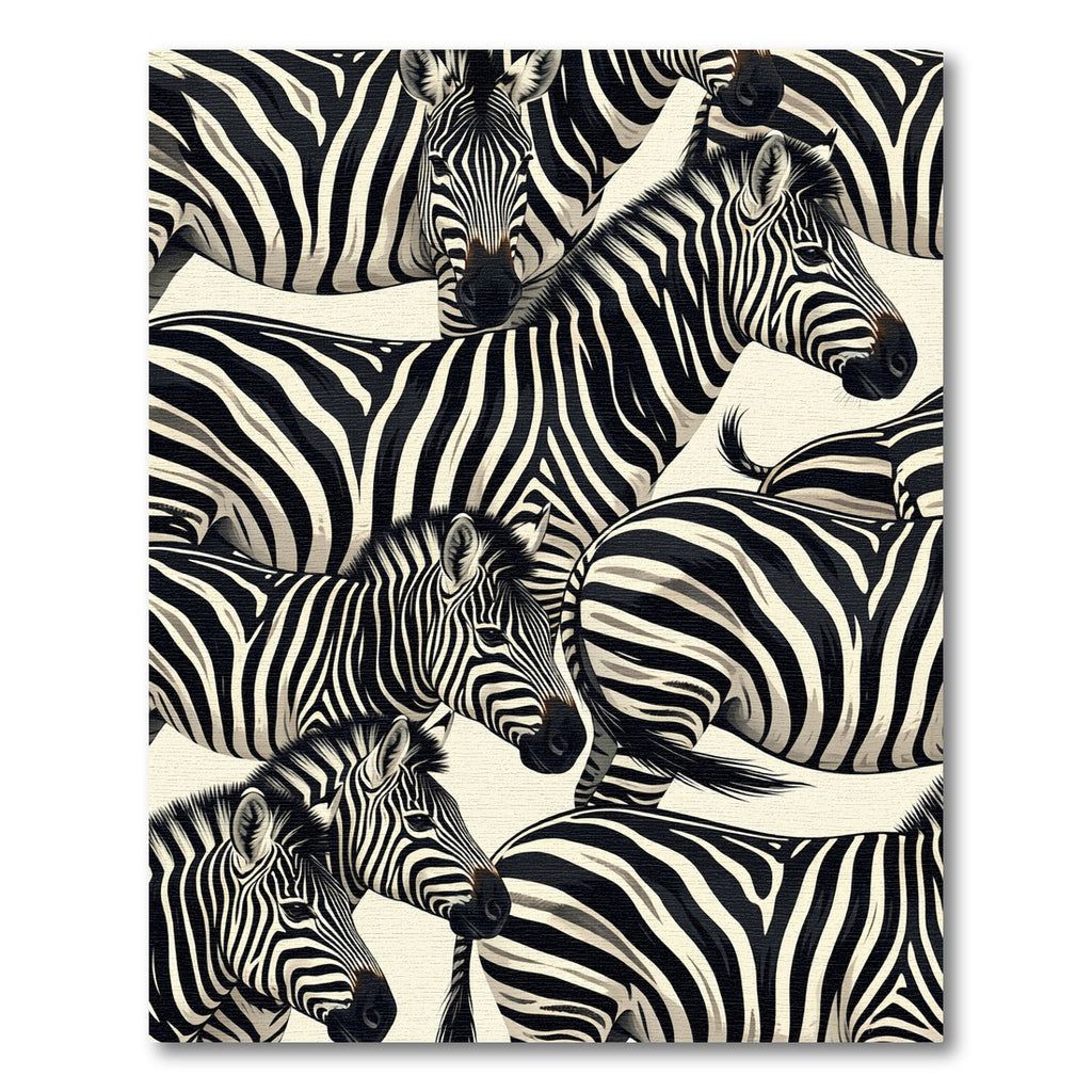 Bold Monochrome African Zebra Stripe Rug