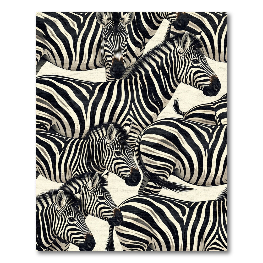 Bold Monochrome African Zebra Stripe Rug