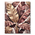 Exotic Bronze Tropical Foliage Rug