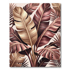 Exotic Bronze Tropical Foliage Rug