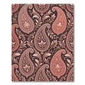 Coral Paisley Floral Scroll Tapestry Rug