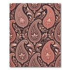 Coral Paisley Floral Scroll Tapestry Rug