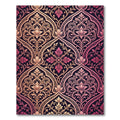 Ornate Pink Gold Arch Floral Rug