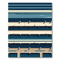 Minimalist Navy Blue Geometric Dock Rug