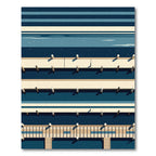 Minimalist Navy Blue Geometric Dock Rug