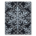 Silver Geometric Crystallized Snowflake Rug