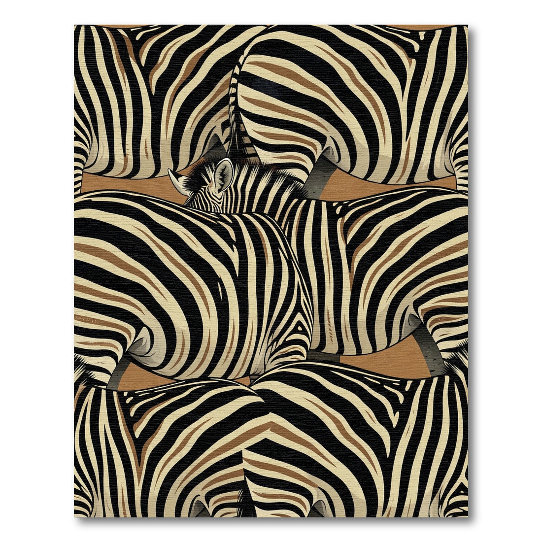 Zebra Stripe Herd Overlay Rug