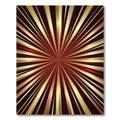 Radiant Crimson Gold Burst Rug