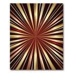 Radiant Crimson Gold Burst Rug