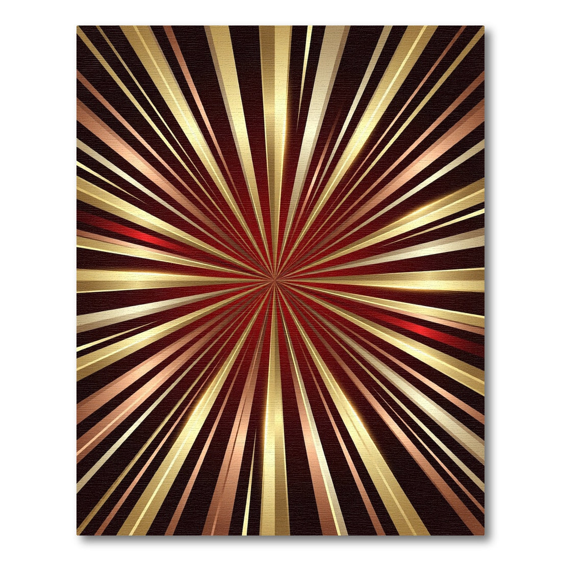 Radiant Crimson Gold Burst Rug